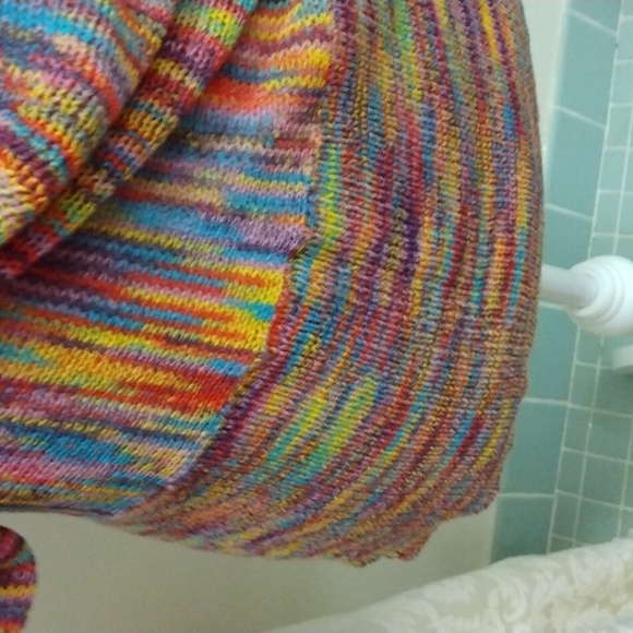 Batwing sleeved unusual sweater.  Can be worn several ways. Medium - Picture 2 of 7